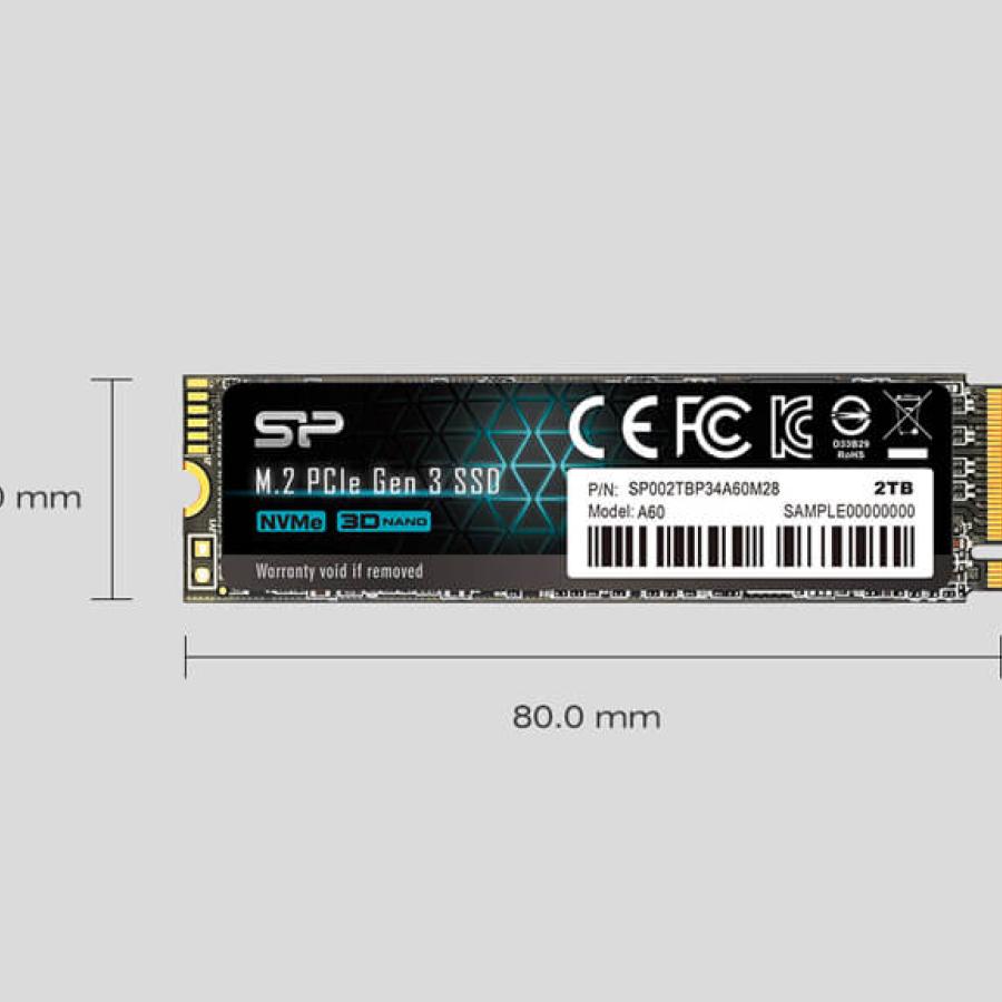 Ổ cứng Silicon Power M.2 2280 PCIe SSD A60 256GB
