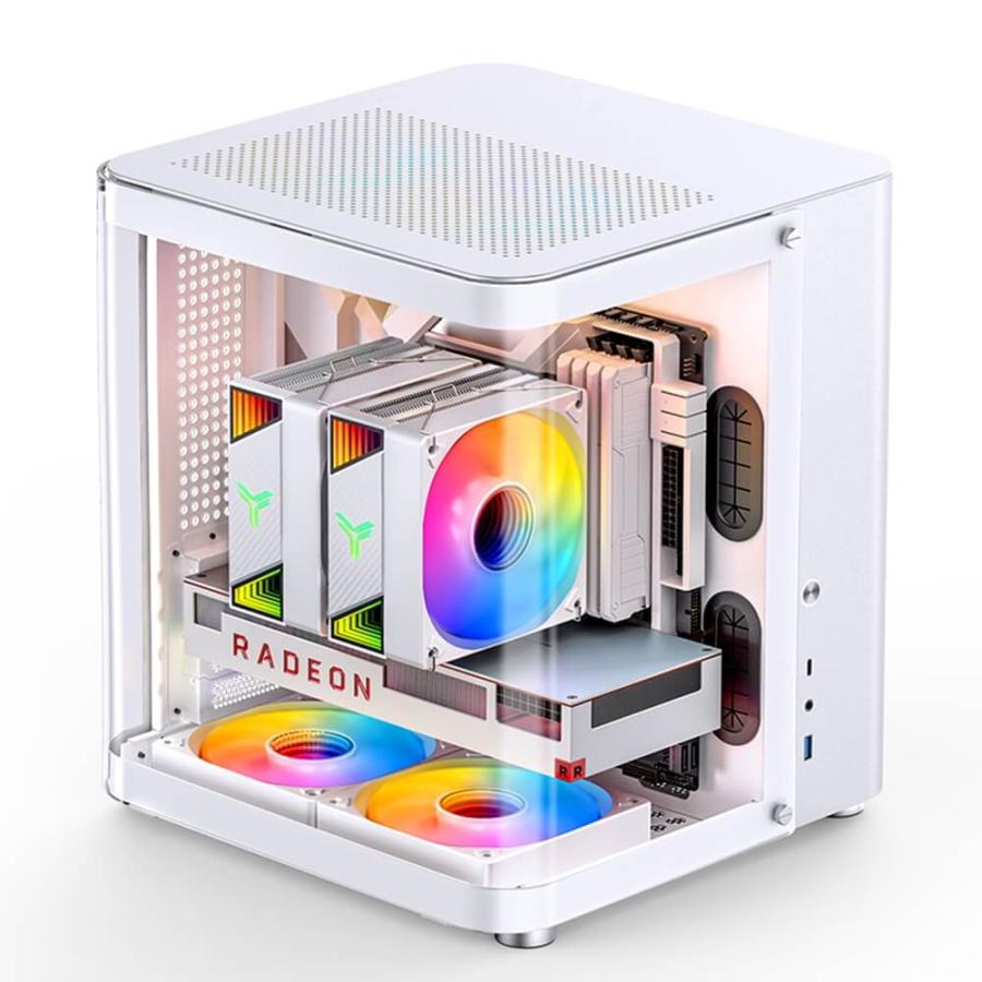 VỎ CASE JONSBO D31 MESH WHITE ( MINI TOWER/MÀU TRẮNG)